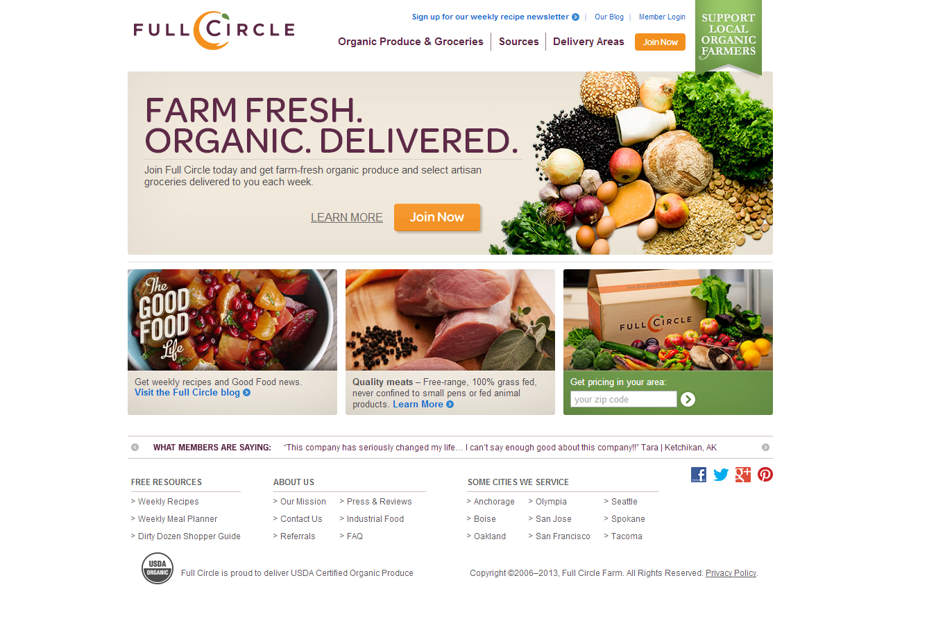 Organic Produce Delivery   Order Online   Full Circle